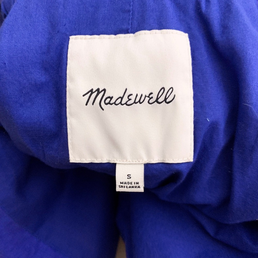Madewell Blue Linen Oversized Blazer‎ Size Small - Picture 7 of 11
